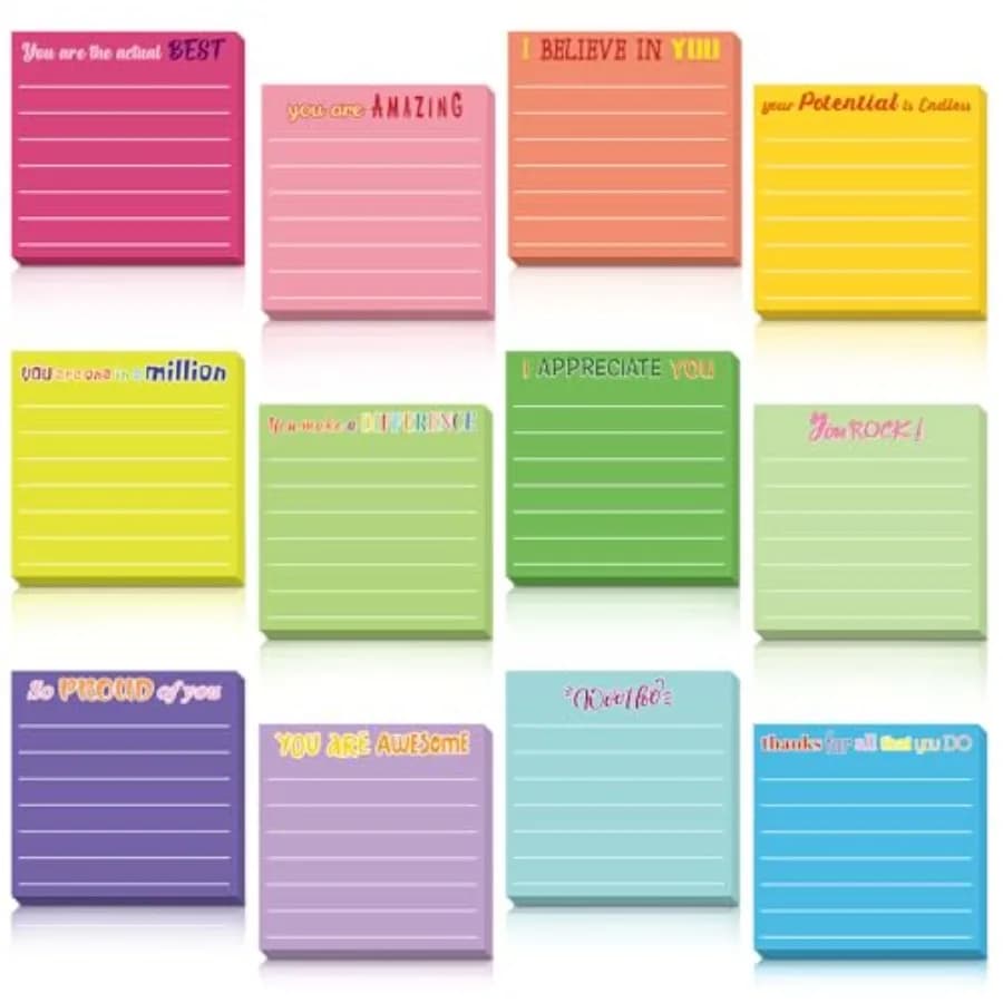 Pcs Sticky Notes Cute Sticky Notes Pad End of Year Employee Gifts Bulk for Teacher Nurse Coworkers Office Supplies 3 x 3