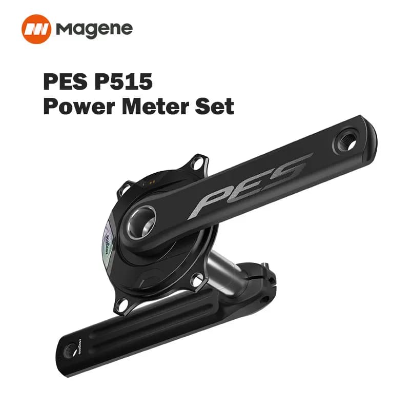 Magene PES Manovella P515 Misuratore di potenza 4 bulloni 110BCD 24mm Pedale cadenza Equilibrio formica Mandrino in acciaio Guarnitura Corona per Shimano Sram