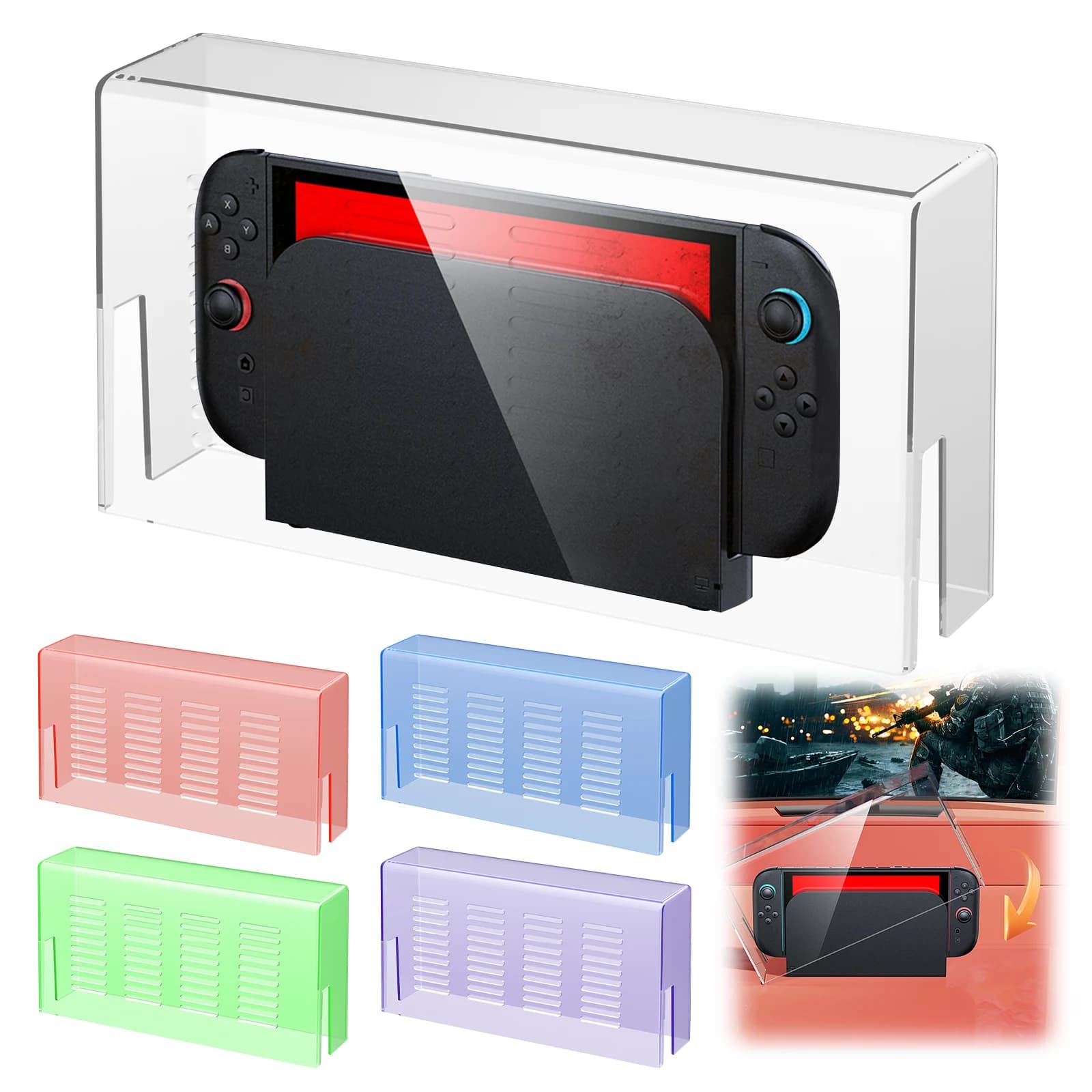 Copertura Antipolvere Trasparente in Acrilico, Custodia Protettiva Antigraffio per Console di Gioco Switch 2