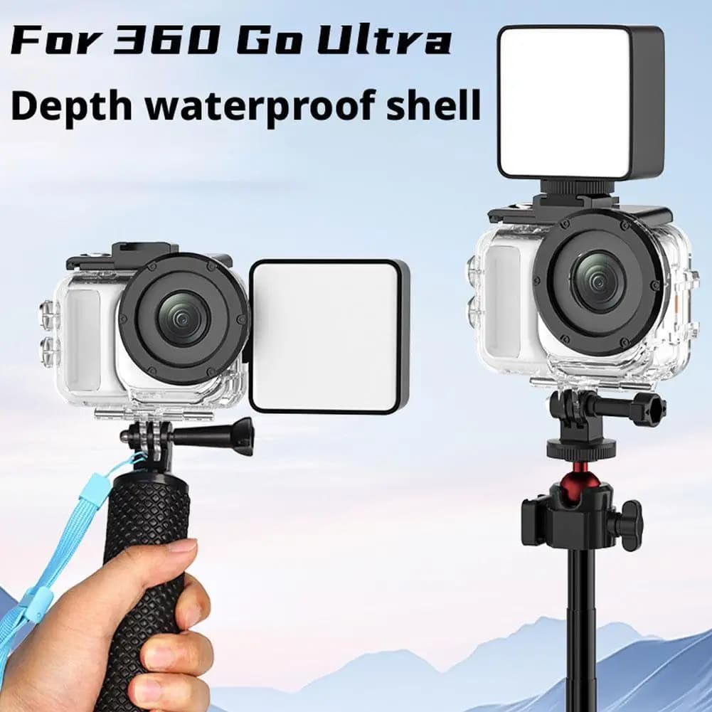 Custodia impermeabile per Insta360 Goultra 50M Custodia protettiva per immersione Action Camera Custodia per immersione Accessori per fotocamera trasparente
