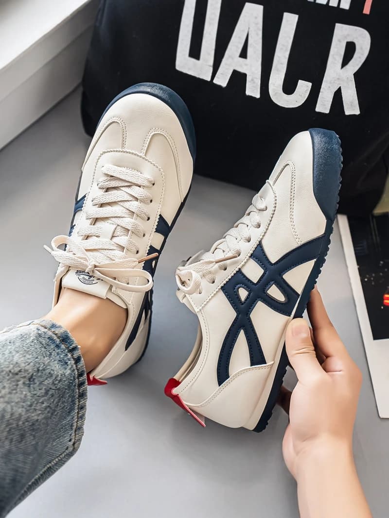 Men's Low-Top Running Shoes Soft Bottom Versatile Casual Leather Upgraded Spring Summer Breathable Outdoor Sports Sneakers