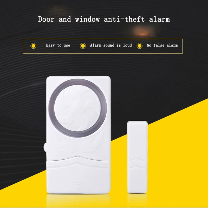 Dispositivo di allarme antifurto per porte e finestre wireless Interruttore magnetico domestico Rilevatore di intrusioni Promemoria di apertura Promemoria di chiusura