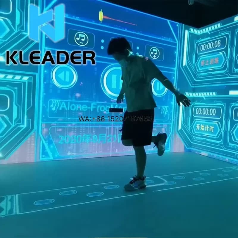 Wmwmnu for Holographic Immersive AR VR Fitness Interactive System Training Intellect Movement Radar Floor Tile Screen Game