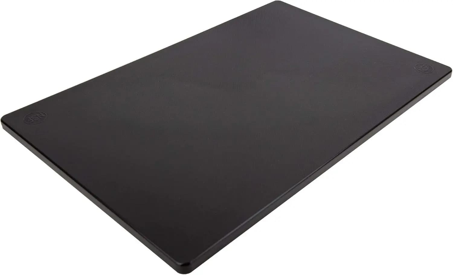 Large Black Plastic Cutting Board 18x12x0.5 Inch HDPE for Kitchen, Dishwasher Safe