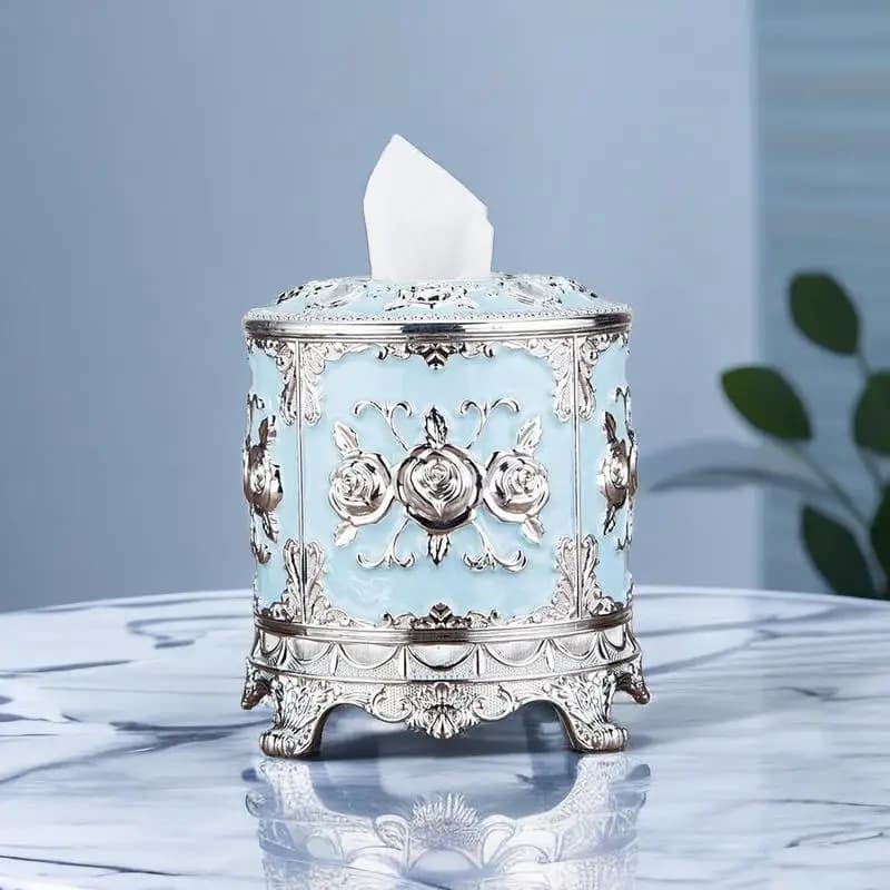 Portarotolo per Carta Igienica in Stile Europeo, Organizzatore da Tavolino da Salotto, Decorazione 3D in Resina