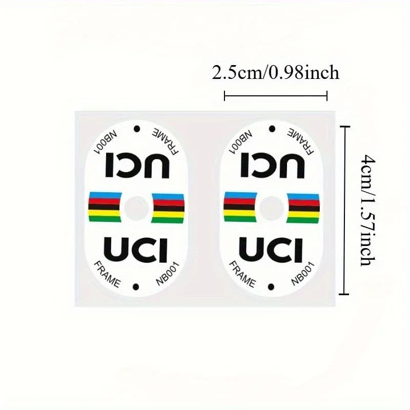 2 Pezzi Adesivi Valvola Bici Certificati UCI in PVC Resistenti ai Graffi, Decalcomanie Durevoli per Bici da Corsa e Mountain Bike, Accessori Ciclismo