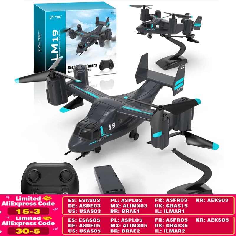 LM19 Remote Control Helicopter Drone 480P Camera Fighter Quadcopter Osprey Aircraft RC Children's drones Air Toys Gifts