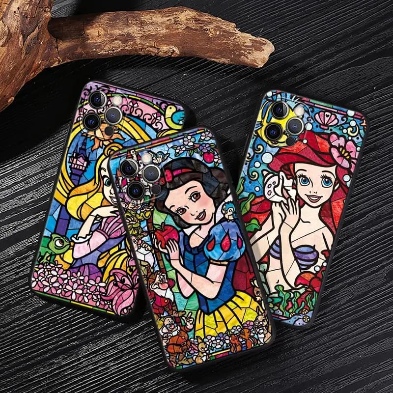 Custodia Disney Principesse Biancaneve con motivo artistico per iPhone 17 16 15 14 13 12 11 Pro Max Plus, Cover per iPhone 17 Pro 17E Air 16e Funda