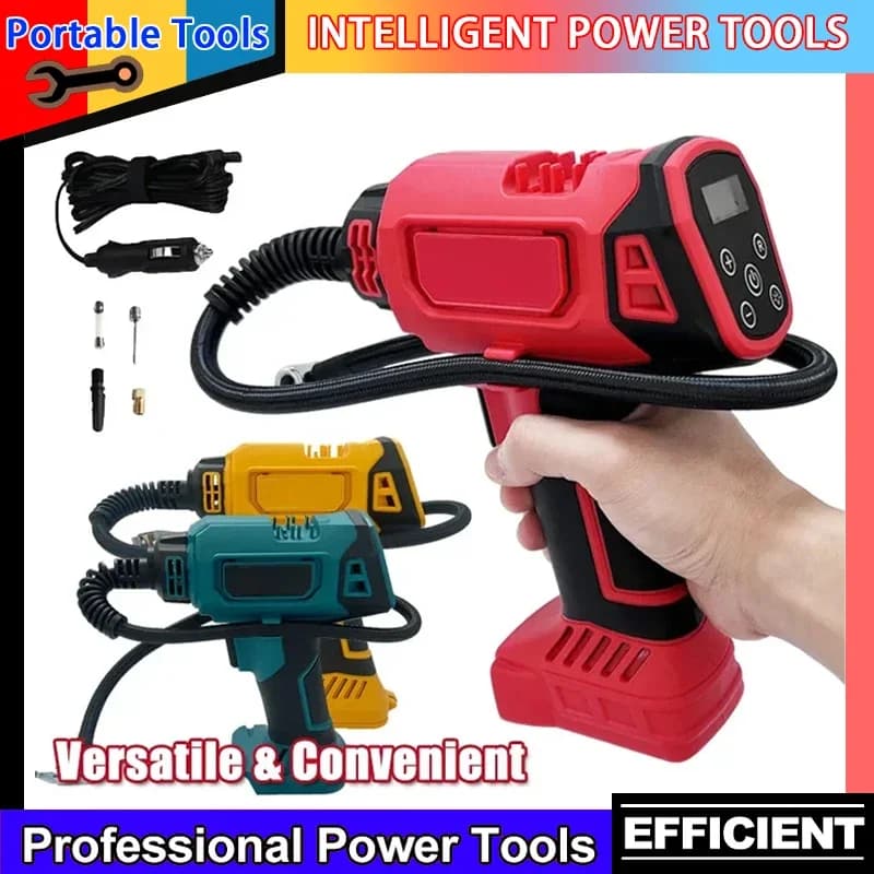 Fit Milwaukee Cordless Auto Pneumatico Compressore D'aria Pompa Gonfiabile Pompa di Aria Elettrica Alimentato Gonfiatore 18V Batteria Per Makita/Dewalt