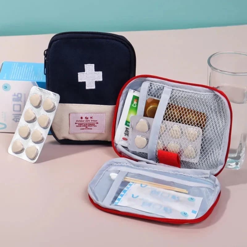 Borsa Portatile per Medicinali 1-4 Pezzi, Carino Kit di Pronto Soccorso, Organizzatore per Emergenze Mediche, Borsa per Pillole da Viaggio e Casa