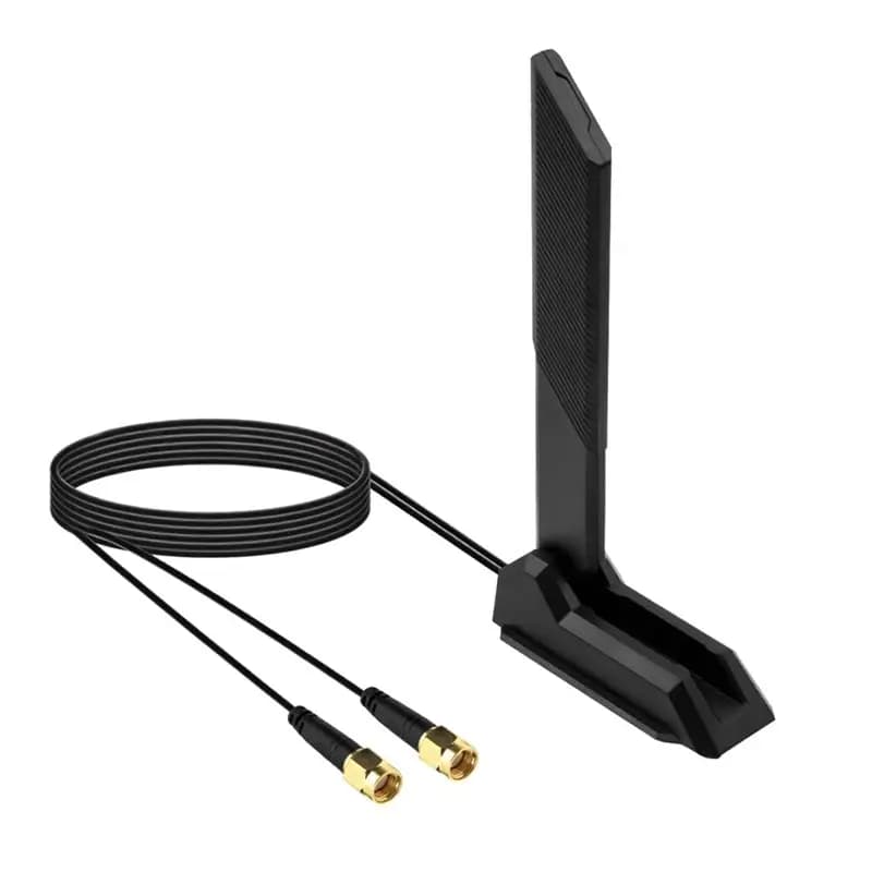【PUBLICITY】Antenna Tri-Band Wi-Fi 6E 6GHz/5GHz/2.4GHz ad Alto Guadagno, Ricevitore di Segnale Esterno 12dBi, Antenna Magnetica Pieghevole per Router