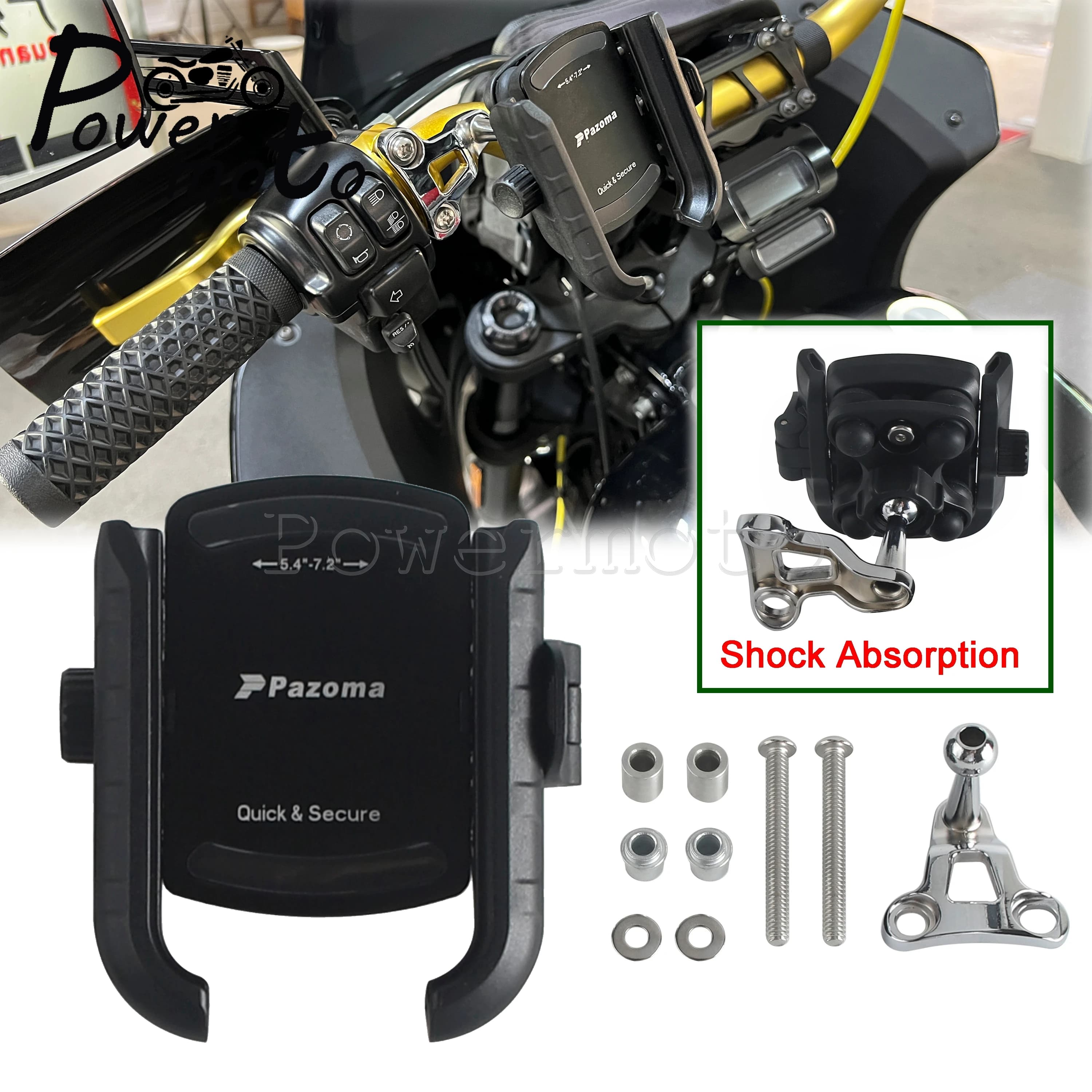 360 ° Mobile phone support with rotational mounting for Harley Road Glide FLTRXS FLTRXS FLTRUSE FLTRU Navigation smartphone support 2015-23