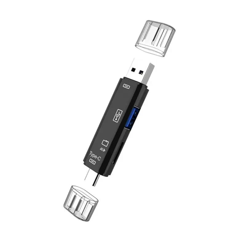 A53M-5 In 1 USB 2.0 Type C/USB /Micro-USB/TF/SD Memory Card Reader OTG Card Reader Adapter Mobile Phone Accessories