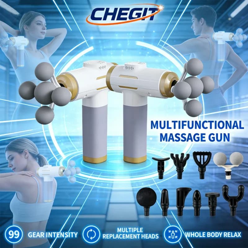 NEW 11-IN-1 to 99 Level Massage Gun, with 5 Balls, for Spalles, Life, Legs and Body, Vibrant Massage for Relaxation