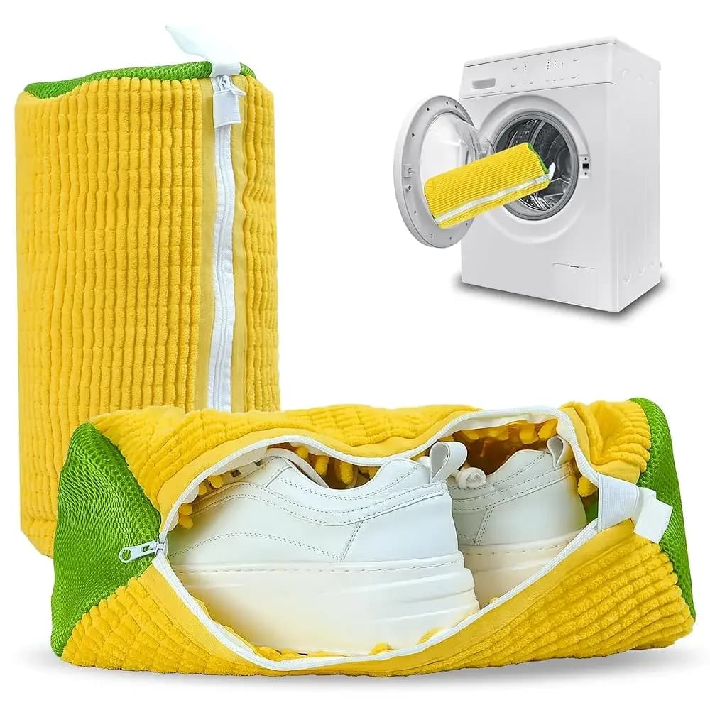 Sacchetto per Lavaggio Scarpe, Borsa per Lavatrice e Asciugatrice, 2 Pezzi Sacchetto Riutilizzabile per Lavaggio Scarpe Adatto alla Maggior Parte delle Calzature