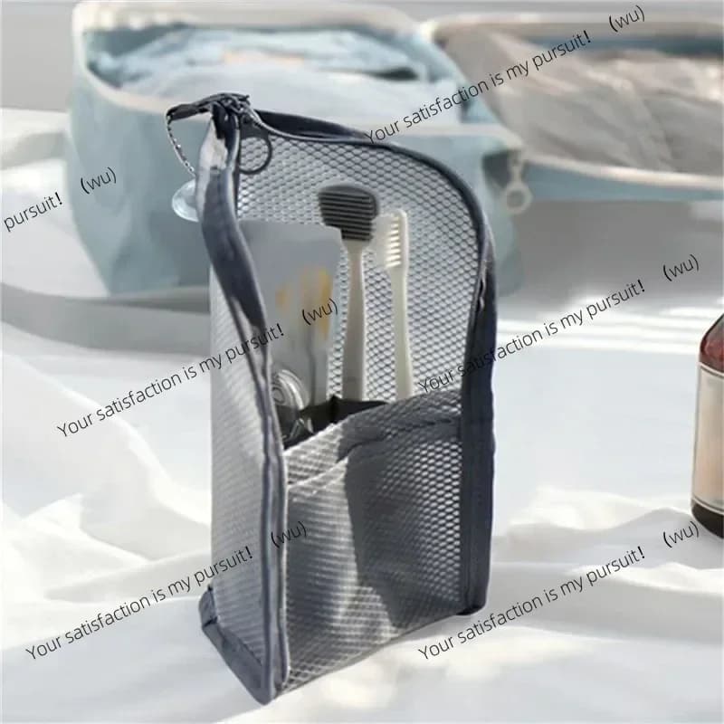 Borsa per cosmetici da viaggio portatile Borsa per pennelli cosmetici verticale Portapenne Borsa per riporre spazzolino