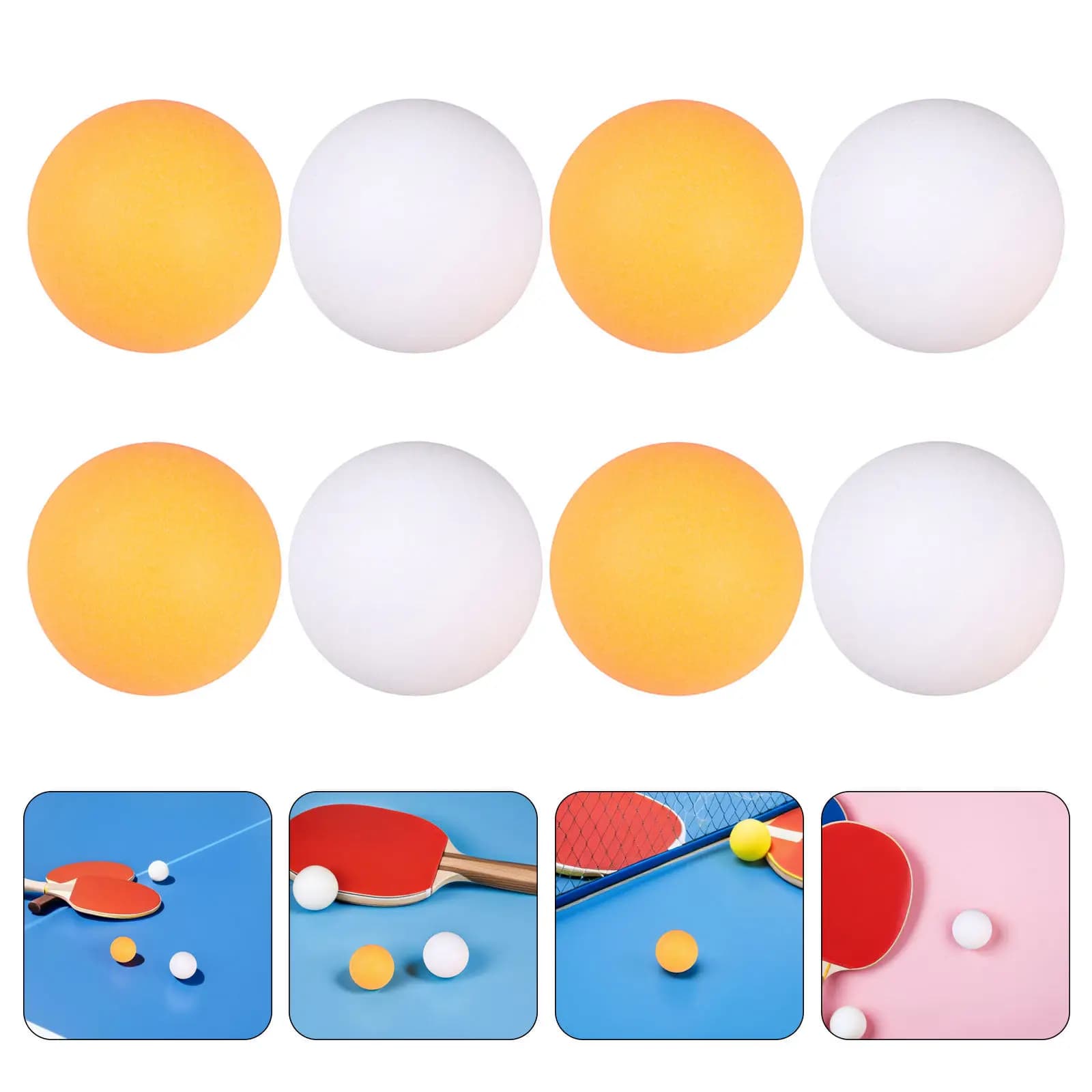 50 Palline da Ping Pong da Allenamento da 40 mm, Leggere e Lavabili, in Plastica, per Giochi in Giardino, Lezioni di P.E. e Piccoli Animali Domestici