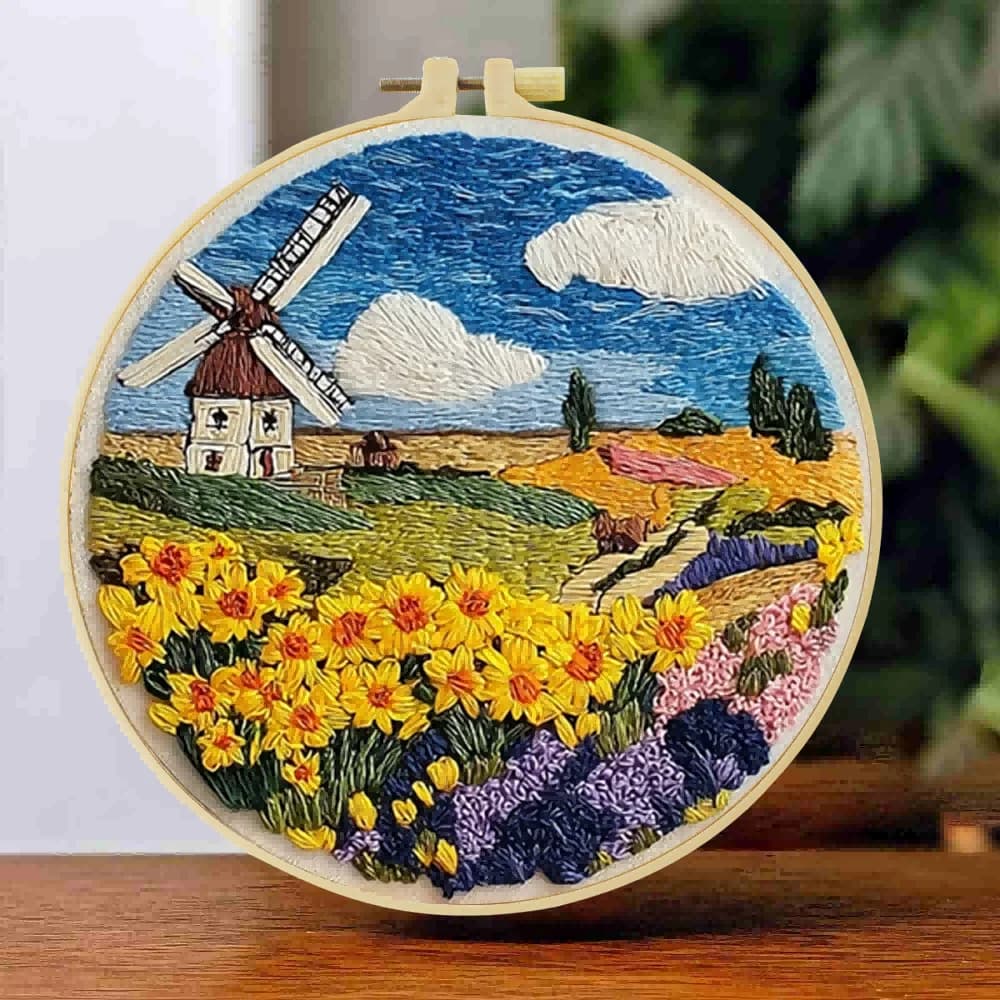 1 pz 20X20 CM/15X15 CM Ricamo Starter Kit FAI DA TE punto croce Cucito Arte-Belle Terre Agricoltura