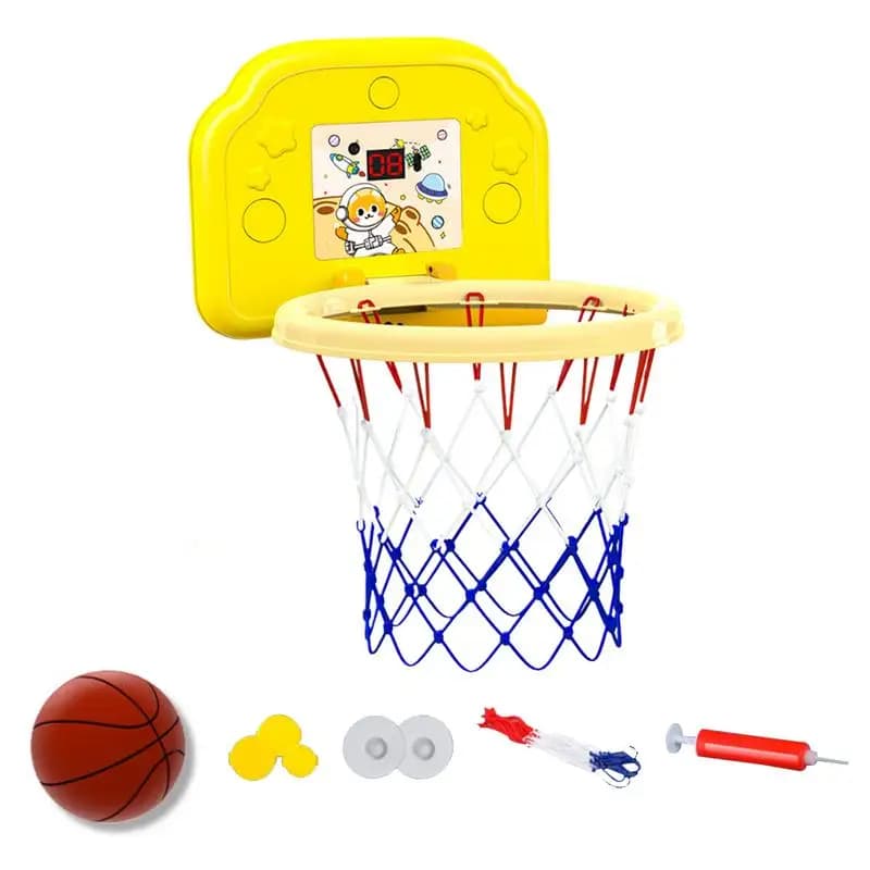 Canestro da basket per bambini Induzione Punteggio automatico Rete da basket compatta salvaspazio Giocattolo sportivo creativo dotato di