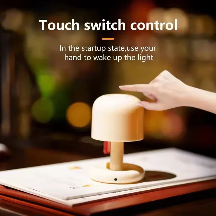 Mini Sunset Night Light Creative LED Table Lamp Mushroom light USB Rechargeable Desk Bedroom Coffee Bar Decor Atmosphere Lamp