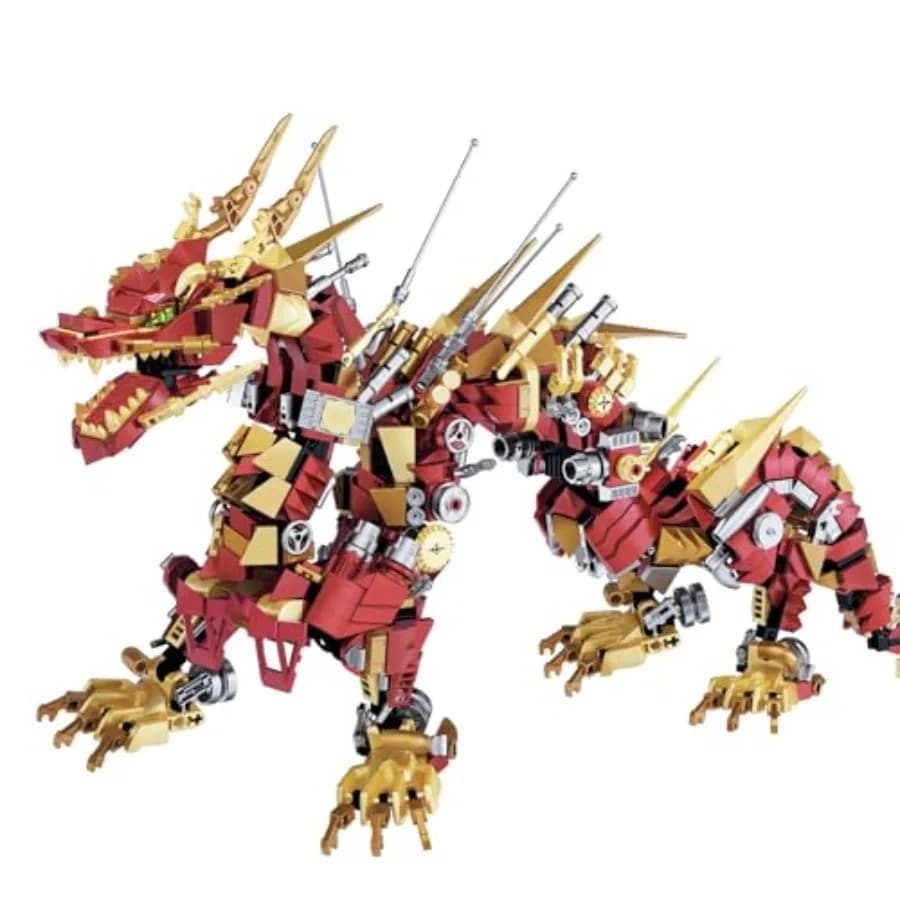 Set di Costruzioni Drago Meccanico per Adulti, Modellino Animale da Collezione, Kit di Costruzione Creativo, Regalo per Adolescenti