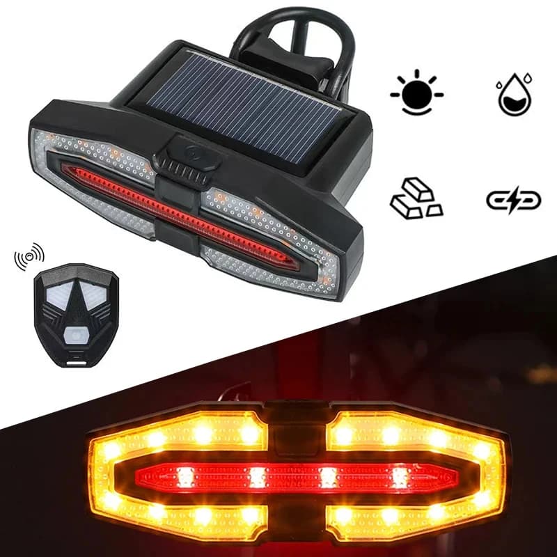 Nuove Luci Posteriori per Bicicletta con Telecomando, Indicatori di Direzione per Bici da Strada e Mountain Bike, Ricaricabili e Impermeabili per Ciclismo all'Aperto
