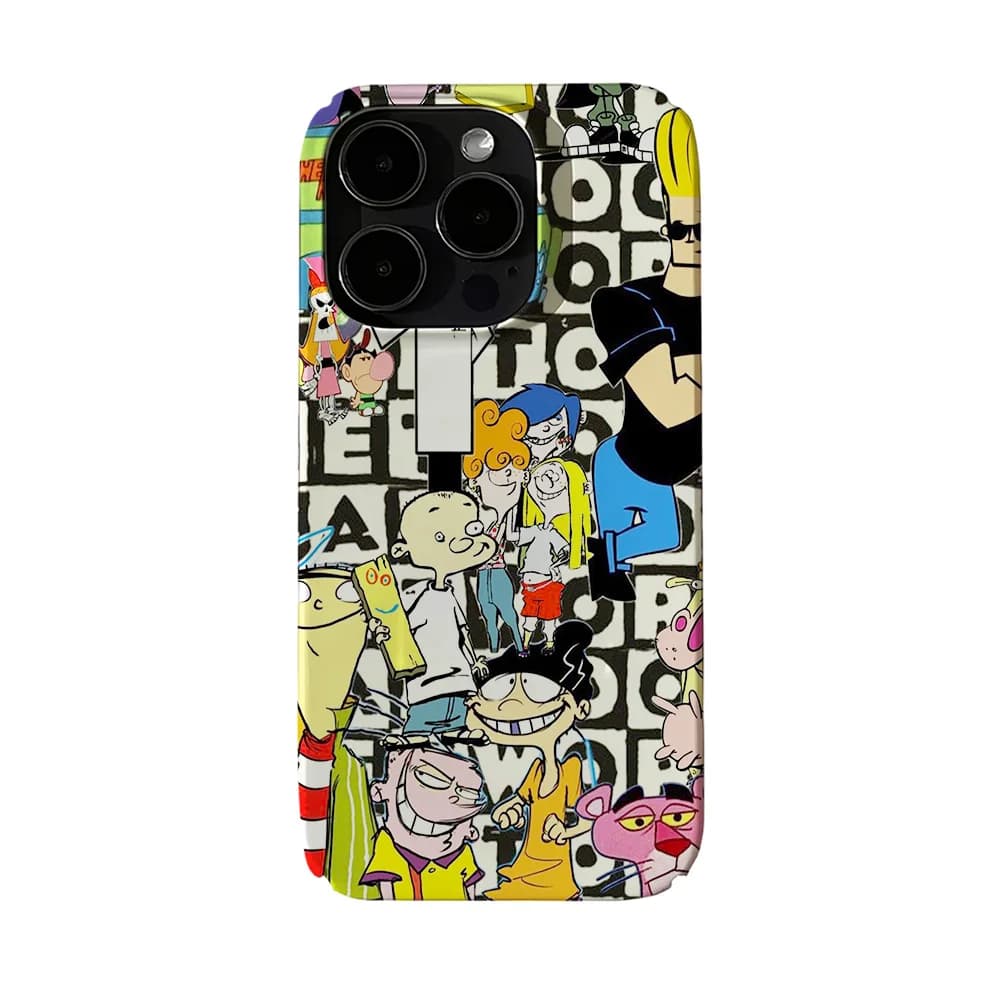 Bella custodia per telefono Cartoon per iPhone 16 15 14 13 12 11 Pro Max X XS XR XSMax 7 8 Plus Cover rigida per PC con pellicola lucida