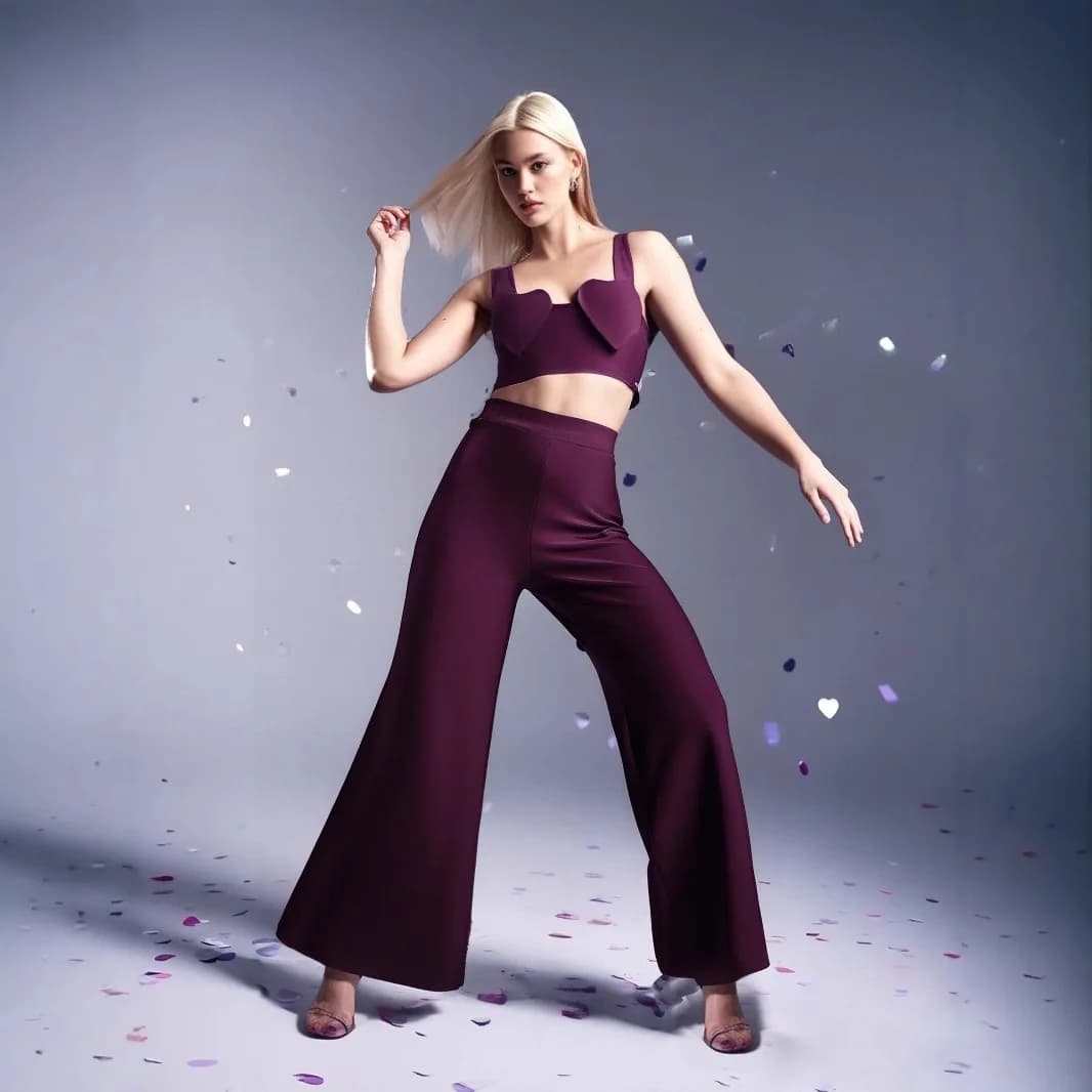 Set da 2 pezzi Completi da donna 2025 Pantaloni firmati di lusso Abiti Moda elegante Crop Top + Pantaloni a vita alta Fasciatura Abiti da ballo