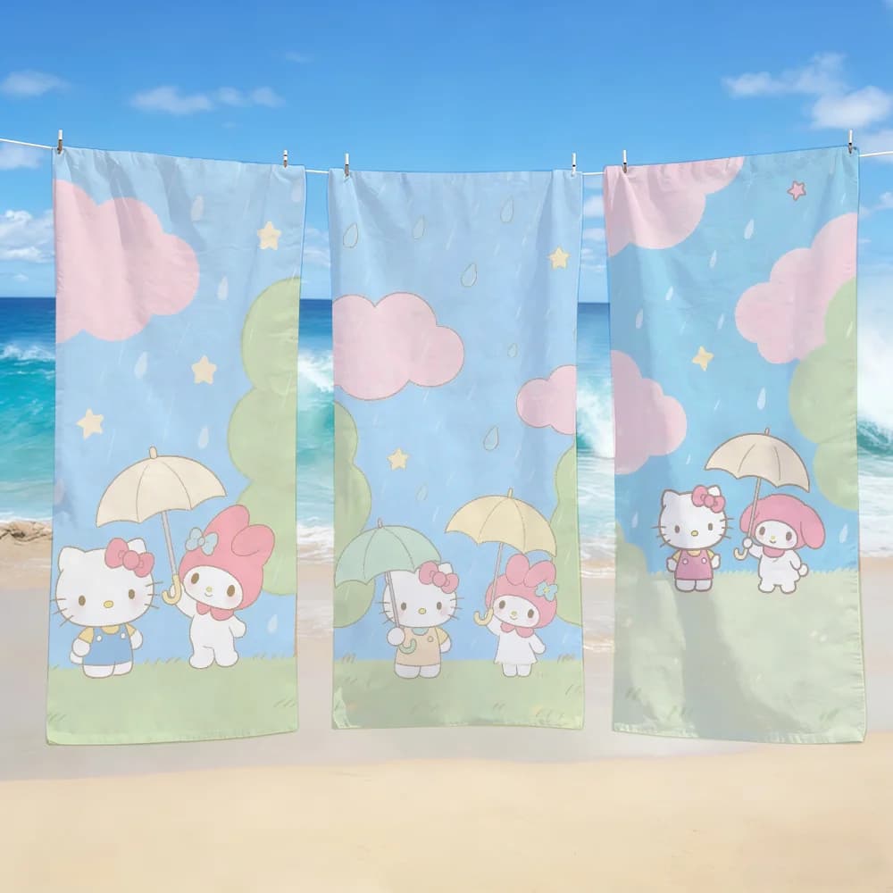 Towel in bath fabric, bathrobe, for family, beach, fast drying, light, portable, for camping, swimming pool, parasol, travel