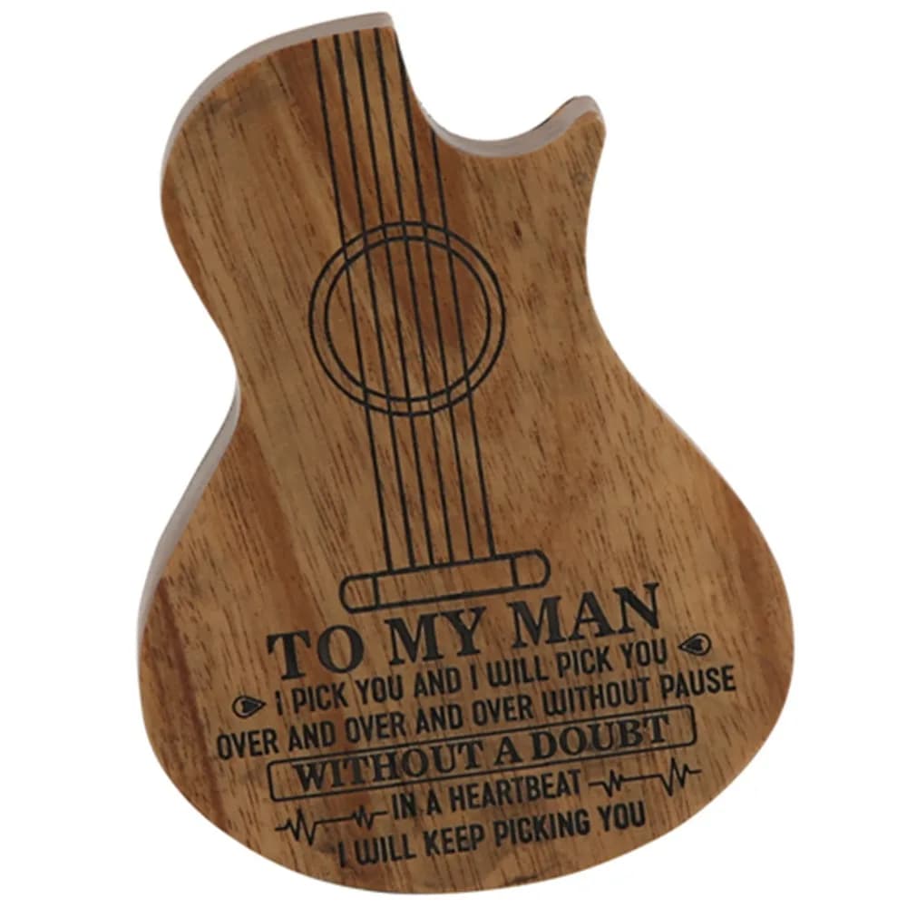 Set di 3 Plettri per Chitarra ​ Set di plettri per chitarra ​ ​ Contenitore per plettri ​ Inciso ​ ​ Plettro per Chitarra ​ A forma di chitarra ​ Con custodia ​ ​ Scatola per plettri da chitarra ​