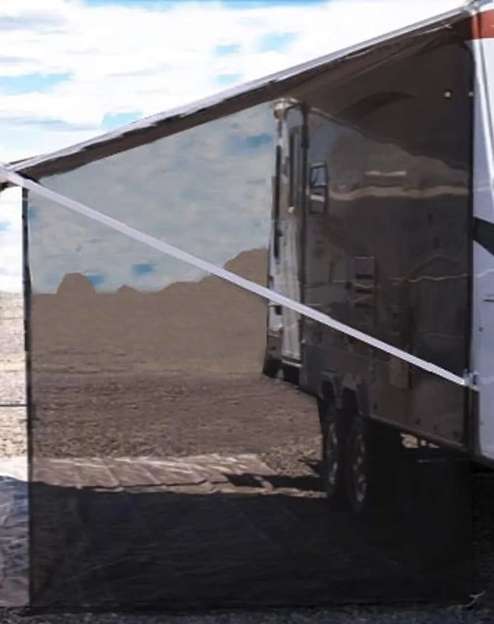 Sunset Tent for Camper 9'X7' on the Net for Roulotte and Camper, Protects from UV Rays with 3 Year Warranty in Black
