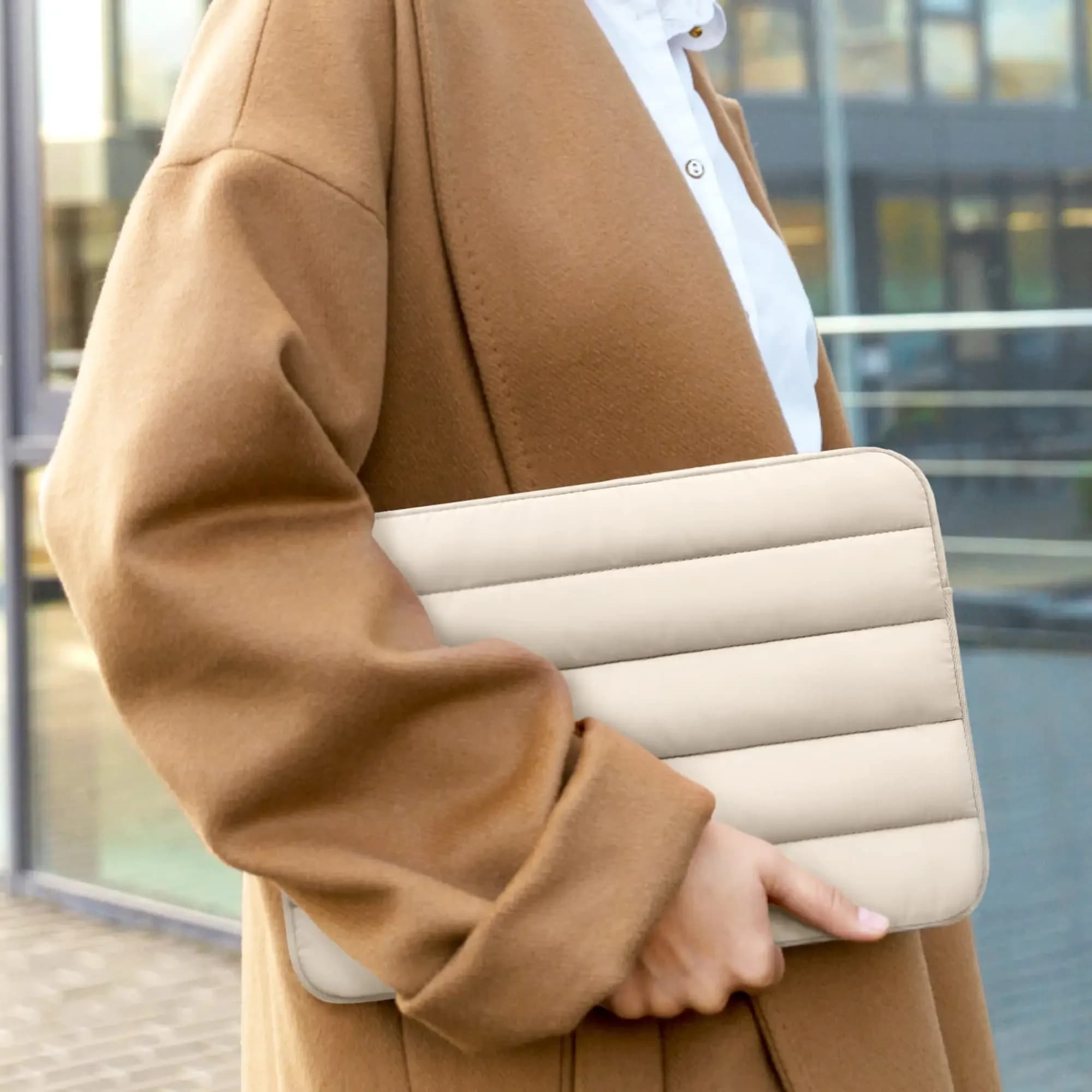 Custodia per Laptop gonfia custodia per Laptop da 13-14 pollici custodia per Laptop Beige carina custodia per Laptop custodia per Laptop per MacBook Pro 14 Air M2 13 In