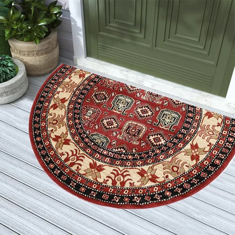 Mandala VIKAMA, anti-slip semicircular yoga blanket for meditation room, office entrance, decorative carpet for the house