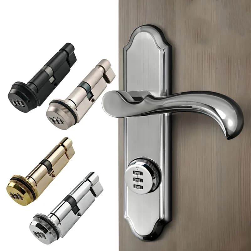 Serratura per porta interna della camera da letto in lega di zinco Password digitale intelligente Nucleo di serratura senza chiave Nucleo di serratura per porta della stanza di stoccaggio del bagno della cucina
