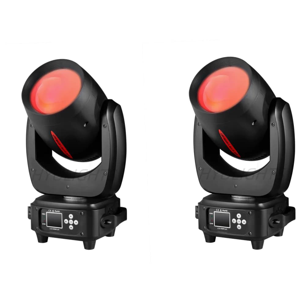 Faro LED mobile da 180W con funzioni Beam, Spot e Zoom, 24 prismi rotanti, 14 Gobo, 11 colori, effetto arcobaleno e 6 lenti di scarica per DJ e palcoscenico