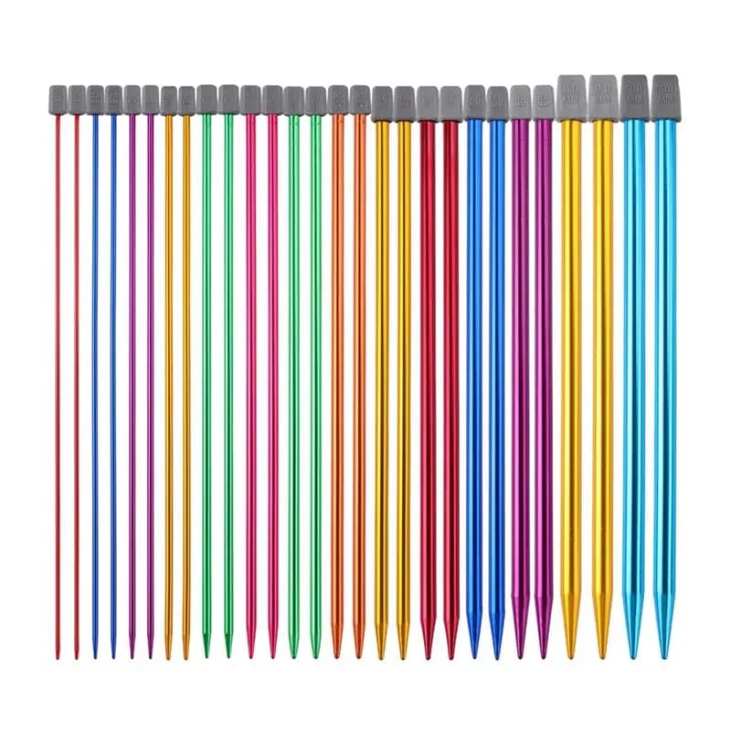 AS94-14PCS Stainless Steel Knitting Needles Set Pointed Needles Knitting Crochet Supplies For Beginners Handmade(2-10Mm)
