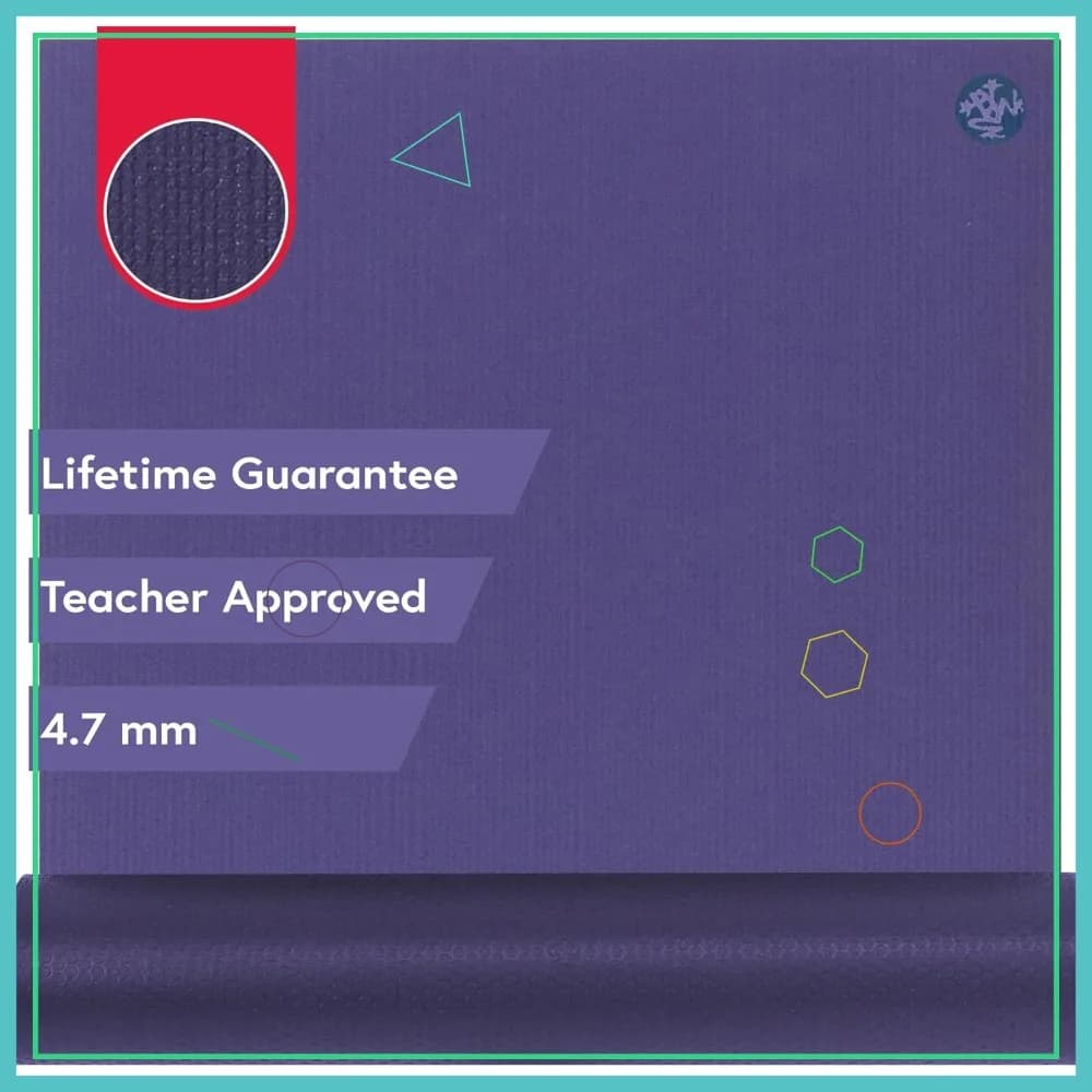 Tappetino Yoga PROlite 71" - 4,7 mm di spessore, PVC Premium, Igienico, Antiscivolo, Viola