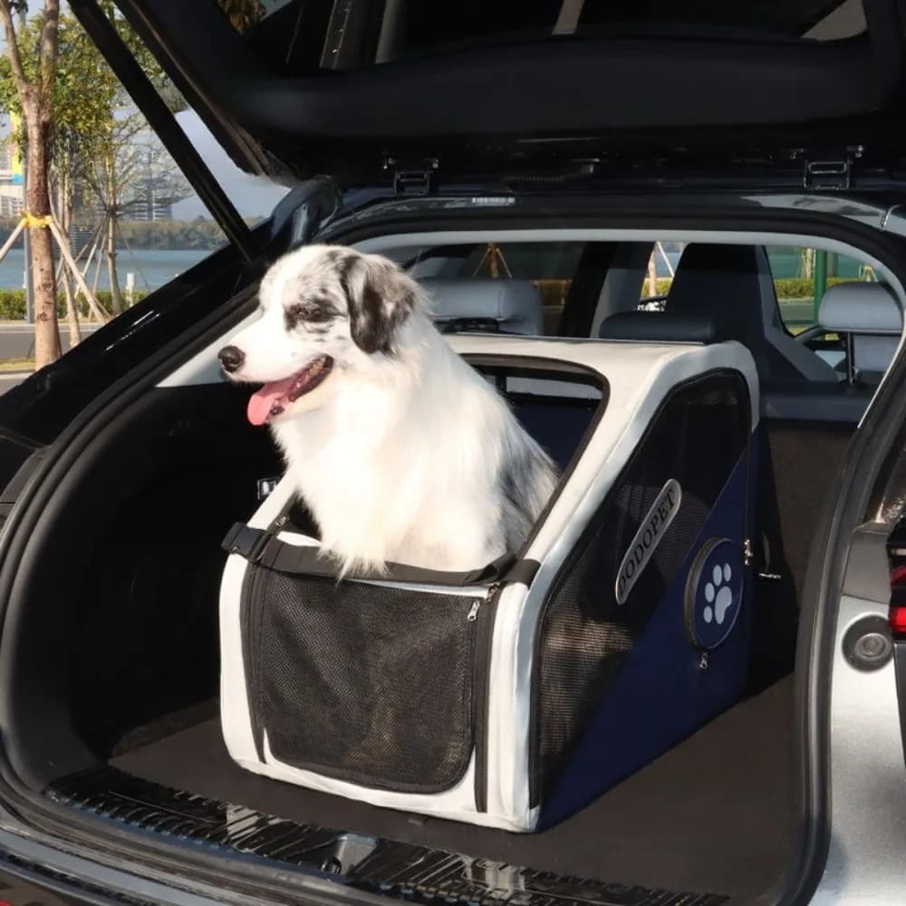 Trasportino per Cani da Auto Pieghevole e Portatile, Borsa da Viaggio Traspirante e Resistente per Cani e Gatti, Accessori per Animali Domestici