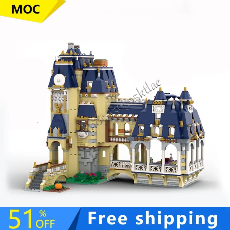 1398PCS MOC Modern City Street View Garden Manor Modello di edificio Fai da te Puzzle personalizzato Tecnologia Assemblaggio creativo Giocattoli per bambini Regali
