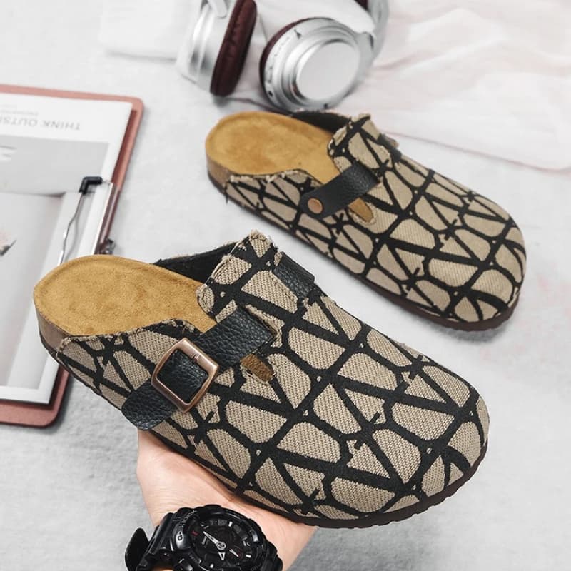 Women Slippers Platform Sandals Chessboard Design Slides Outdoor Comfortable Couple Slippers Casual Indoor Shoes Plus Size 36-45