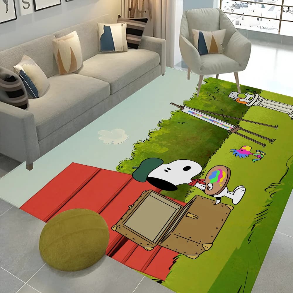 3D cartoon Snoopy tappetino da bagno camera dei bambini decorazione camera da letto balcone zerbino antiscivolo soggiorno tappeto di benvenuto
