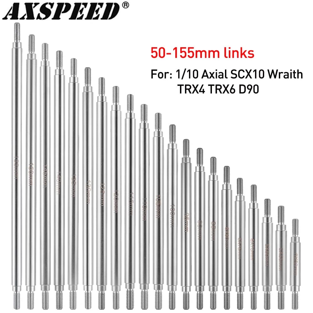 AXSPEED 1 Coppia Collegamento In Metallo Telaio Collegamenti Asta di Sospensione per 1/10 RC Crawler Auto Axial SCX10 Wraith TRX4 TRX6 D90