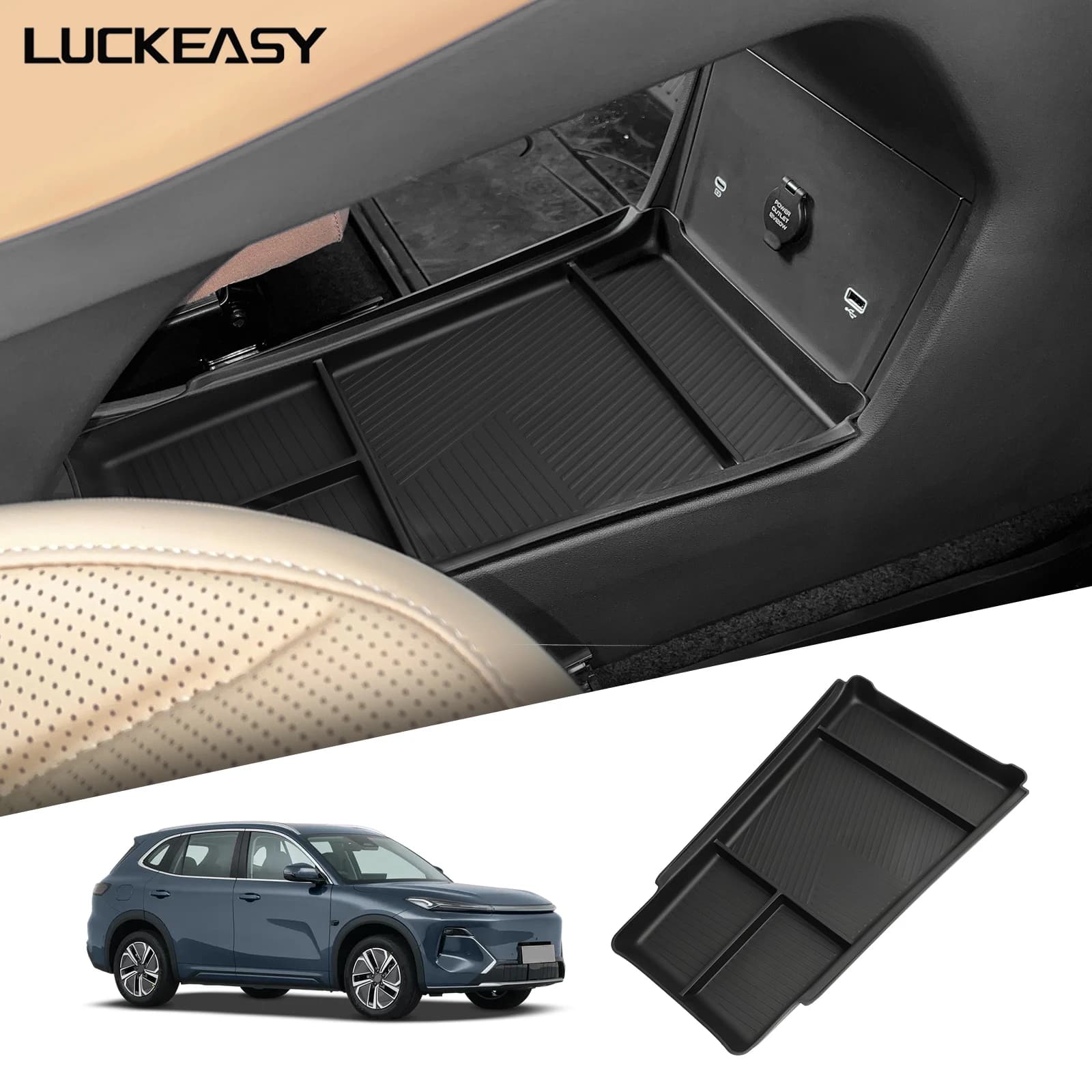 Organizer per Vano Portaoggetti Inferiore della Console Centrale per Geely Starray EM-i 2025 2026, Accessori Auto Solo per Guida a Sinistra