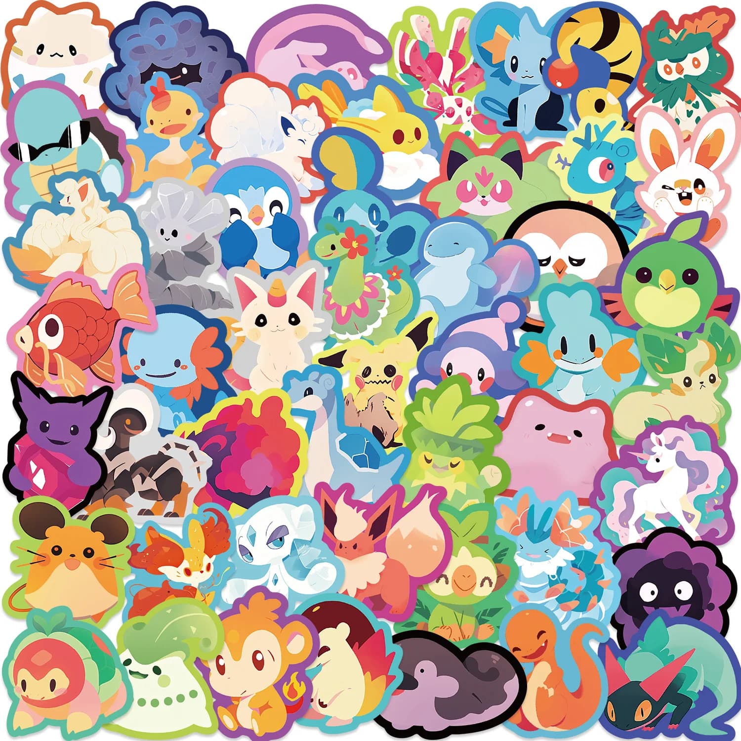 10/50pcs Cute Colour Animals Cartoon Graffiti Stickers DIY Phone Guitar Laptop Notebook Suitcase Cup Waterproof Sticker Kids Toy