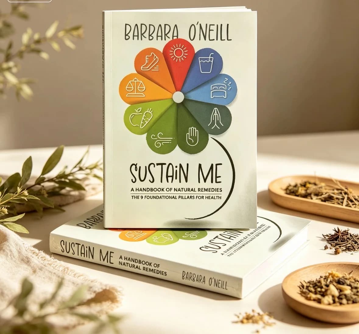 Sustain Me By Barbara O'Neill, A Handbook of Natural Remedies, 9 Foundational Pillars for Health, Healthy Lifestyle