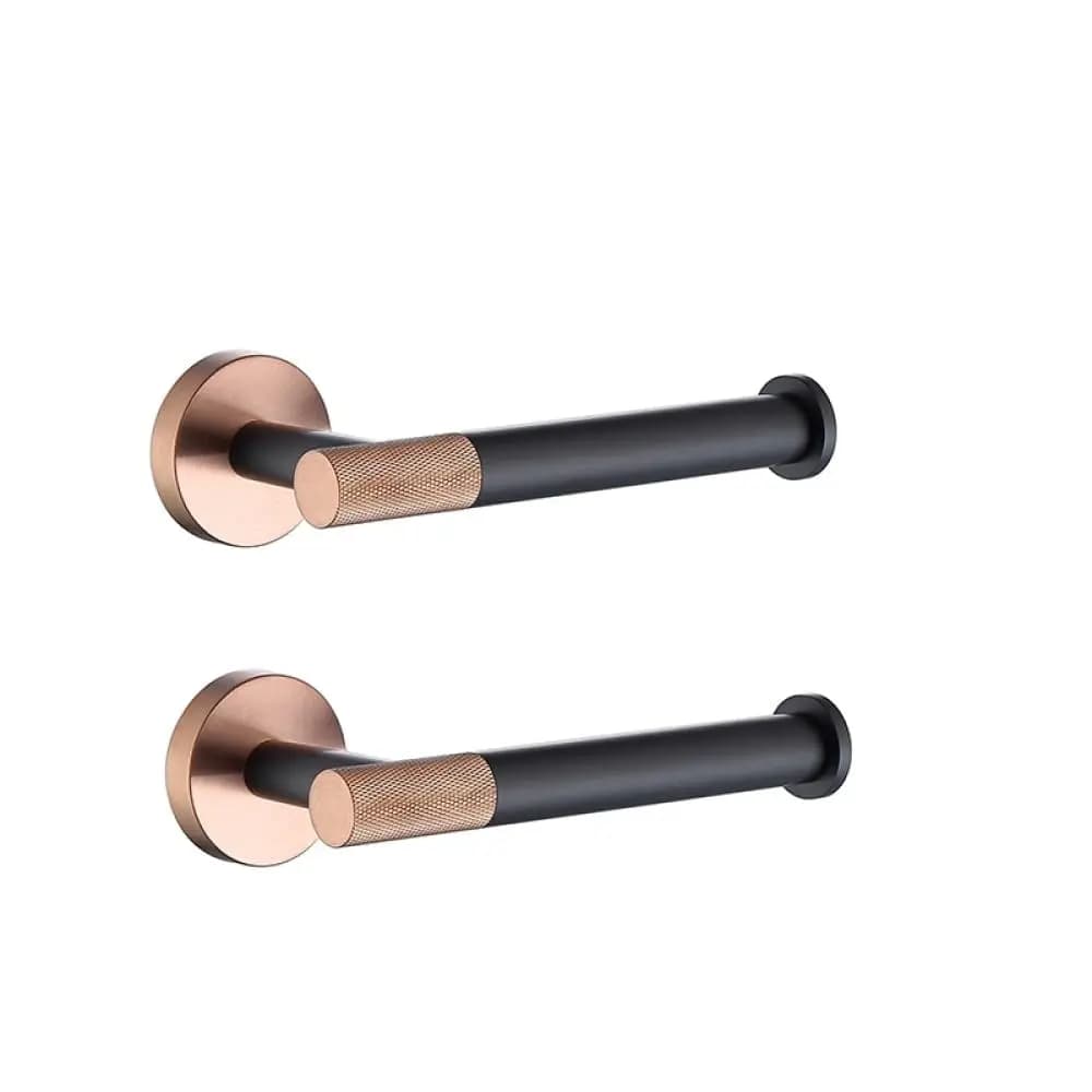 Set da Bagno Nero Opaco, Gancio per Accappatoio e Porta Asciugamani 2 Pezzi da Parete, Personalizzabile