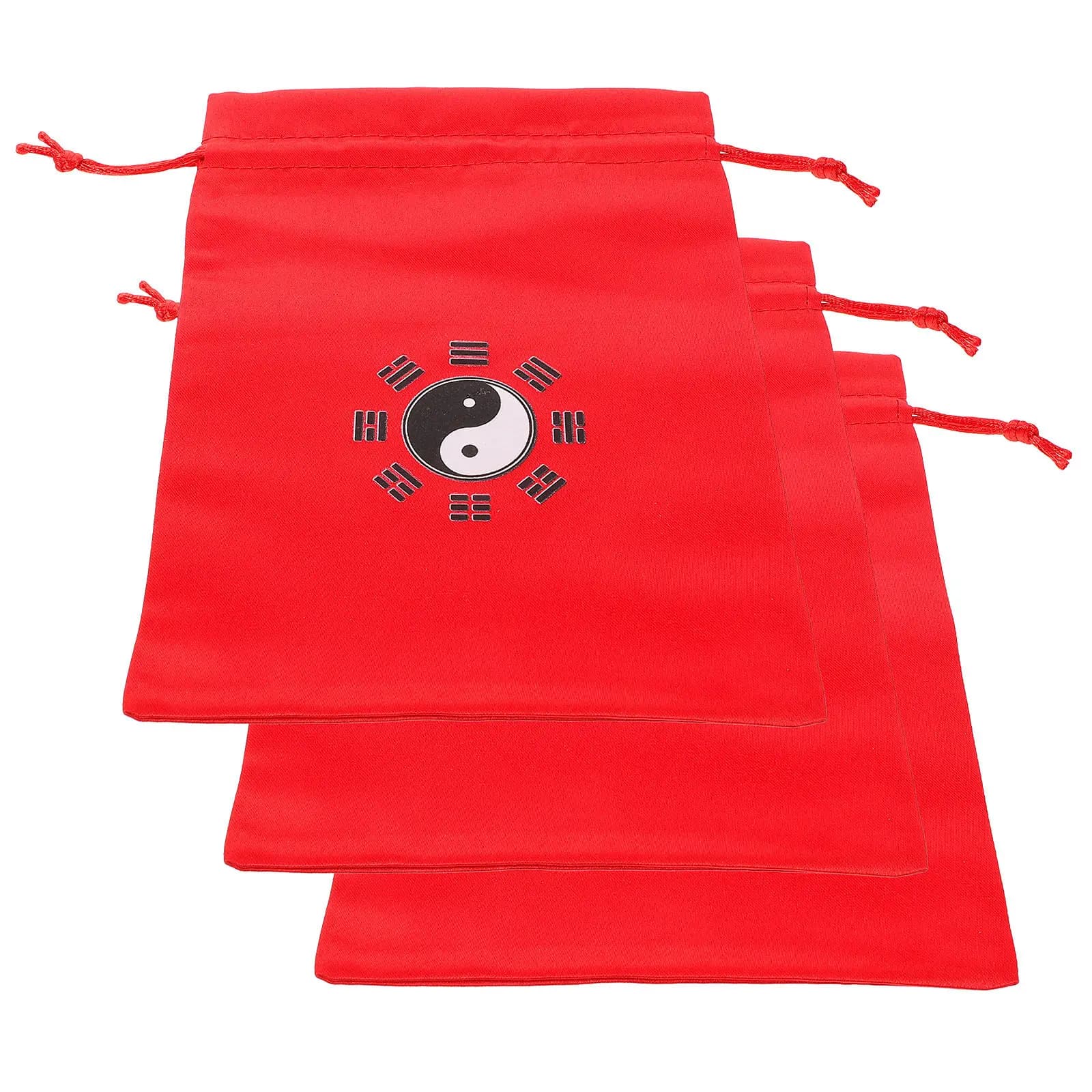 Set of 3 Bags with Jumping Wheelchair, Small Fabric Bags for Sport and Travel, Reusable Organizers