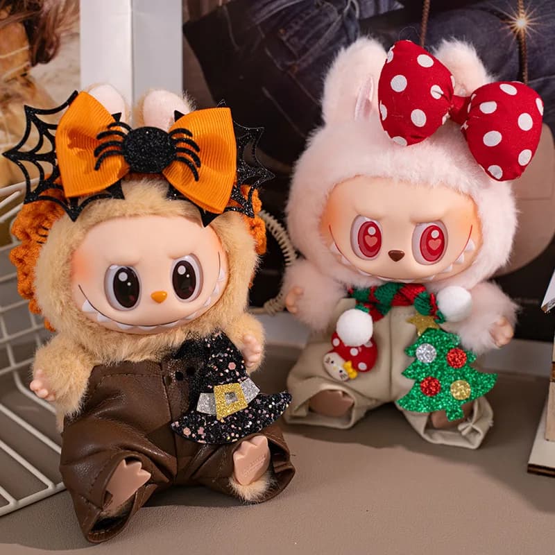 Nuovo Halloween Natale Dress Up Strap Pants Sostituzione per Labubu V1V2V3 Vestito da bambola Accessori fai da te Regalo per bambini