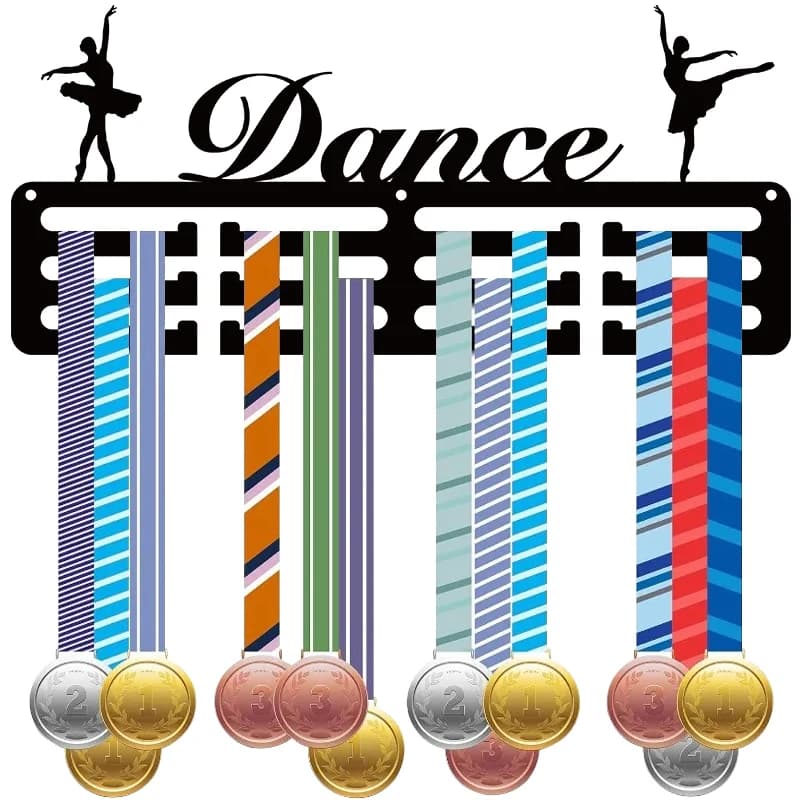 1pc Dance Medal Holder Medal Hanger Display Rack Sports Metal Hanging Awards Iron Small Mount Decor Awards 11.4 x 5.1 Inch