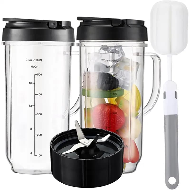 For glasses and blades Magic Bullet, 22 ounces glass with tipping cover, cross blade, for Magic Bullet 250W MB1001-A36R